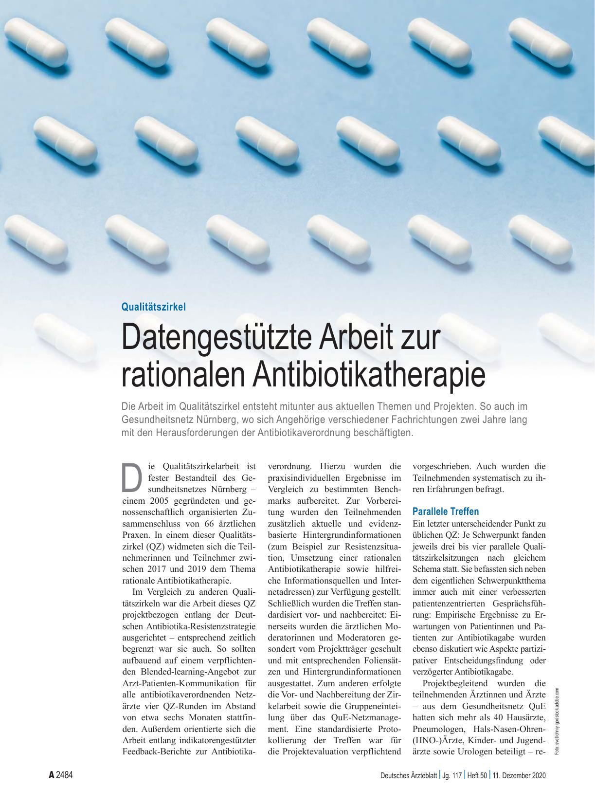 Vorschauseite 1: Qualitätszirkel: Datengestützte Arbeit zur rationalen Antibiotikatherapie