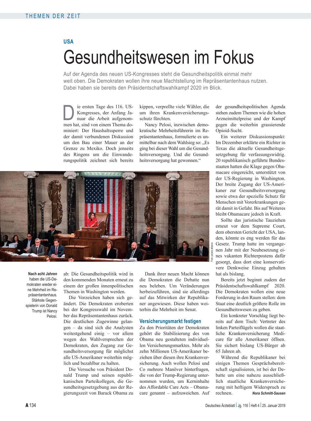 Vorschauseite 1: USA: Gesundheitswesen im Fokus
