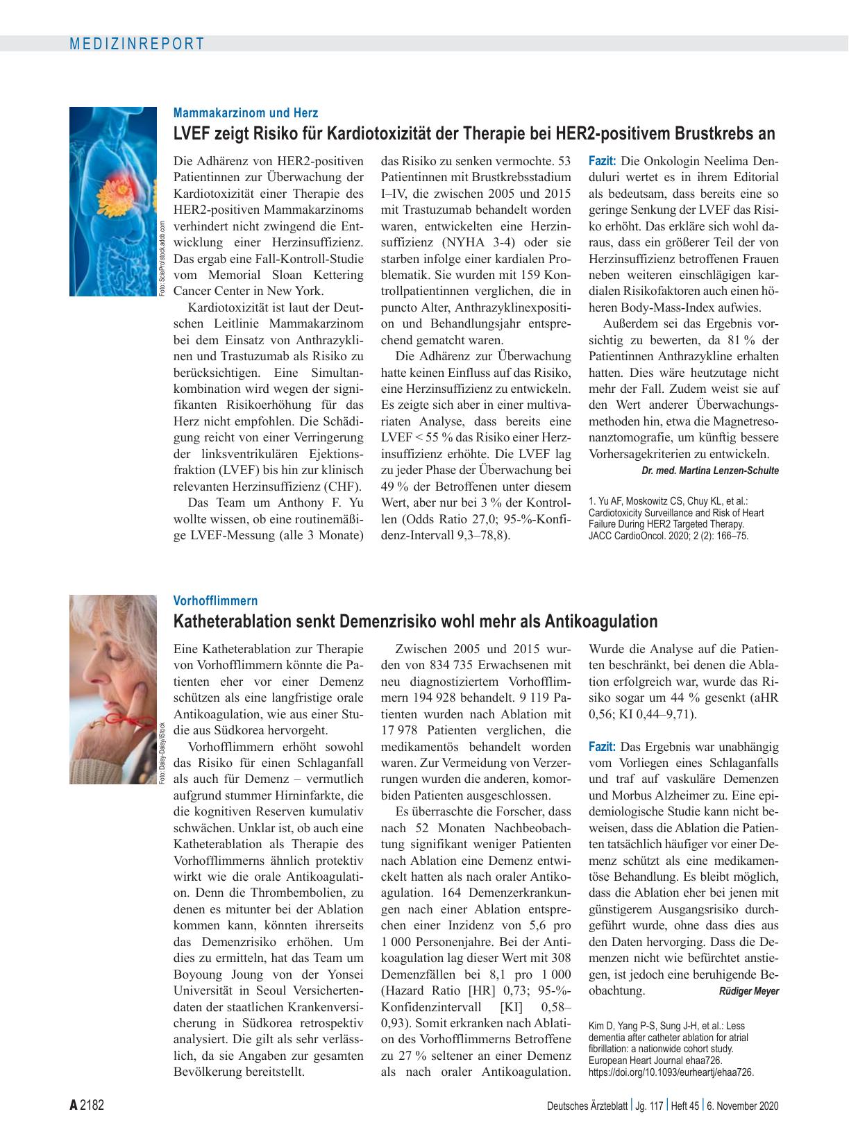 Vorschauseite 1: Mammakarzinom und Herz: LVEF zeigt Risiko für Kardiotoxizität der Therapie bei HER2-positivem Brustkrebs an