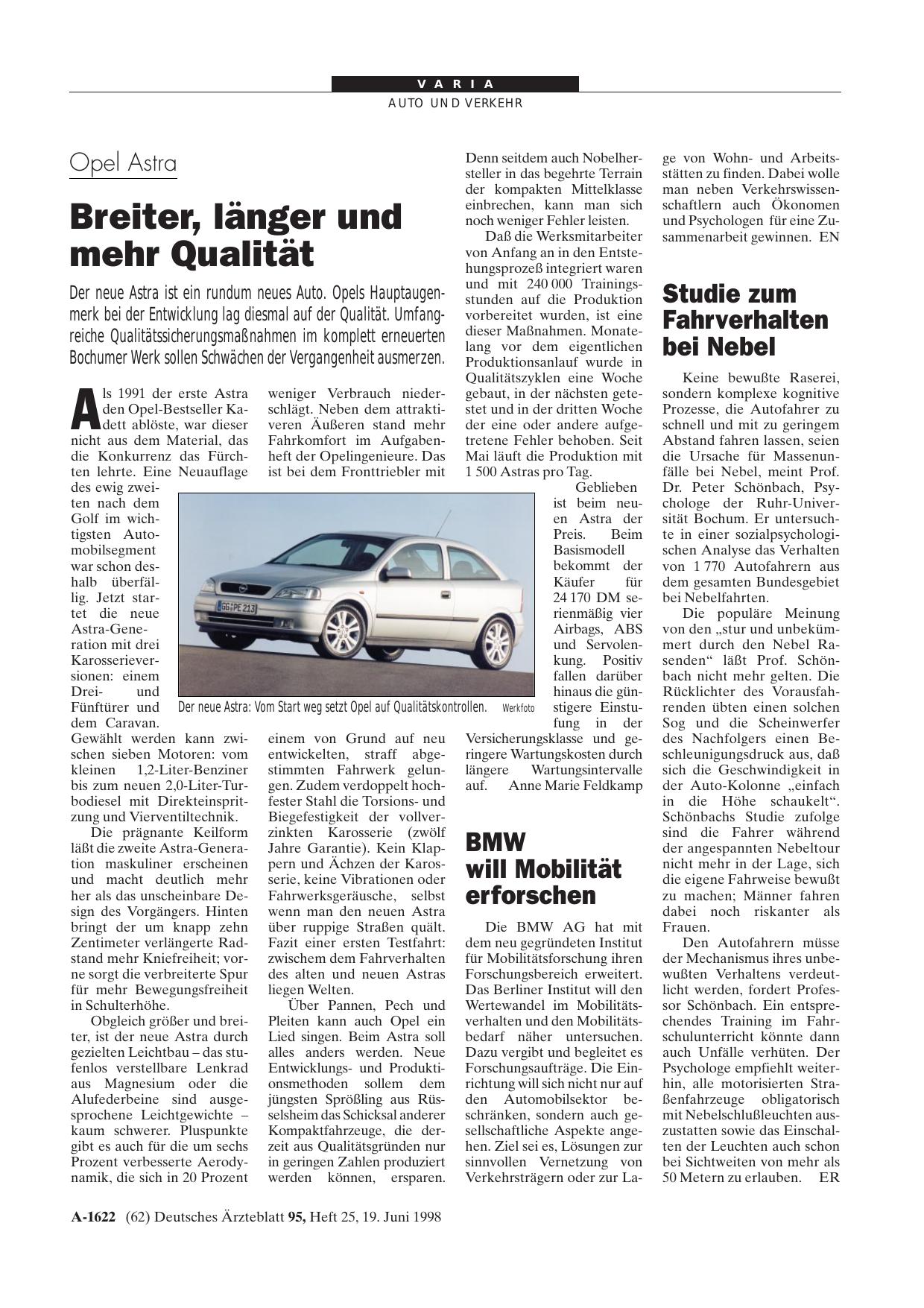 Vorschauseite 1: BMW will Mobilität erforschen