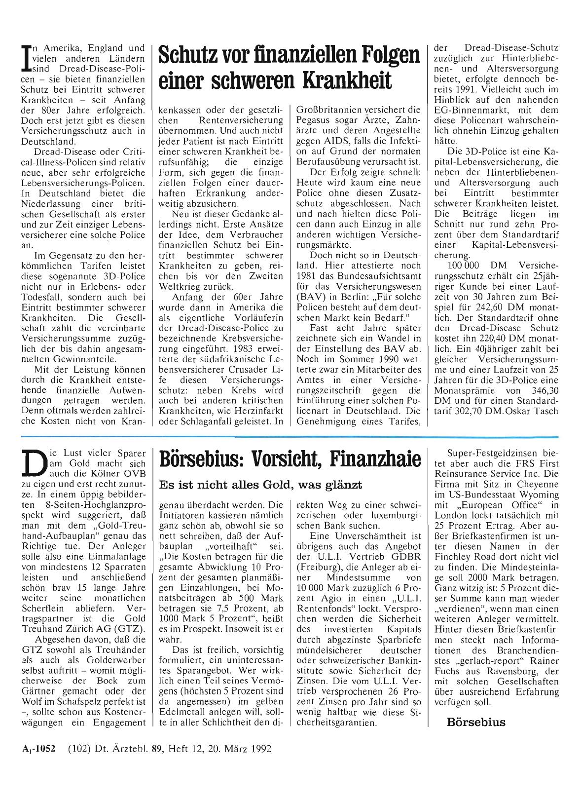Vorschauseite 1: Schutz vor finanziellen Folgen einer schweren Krankheit