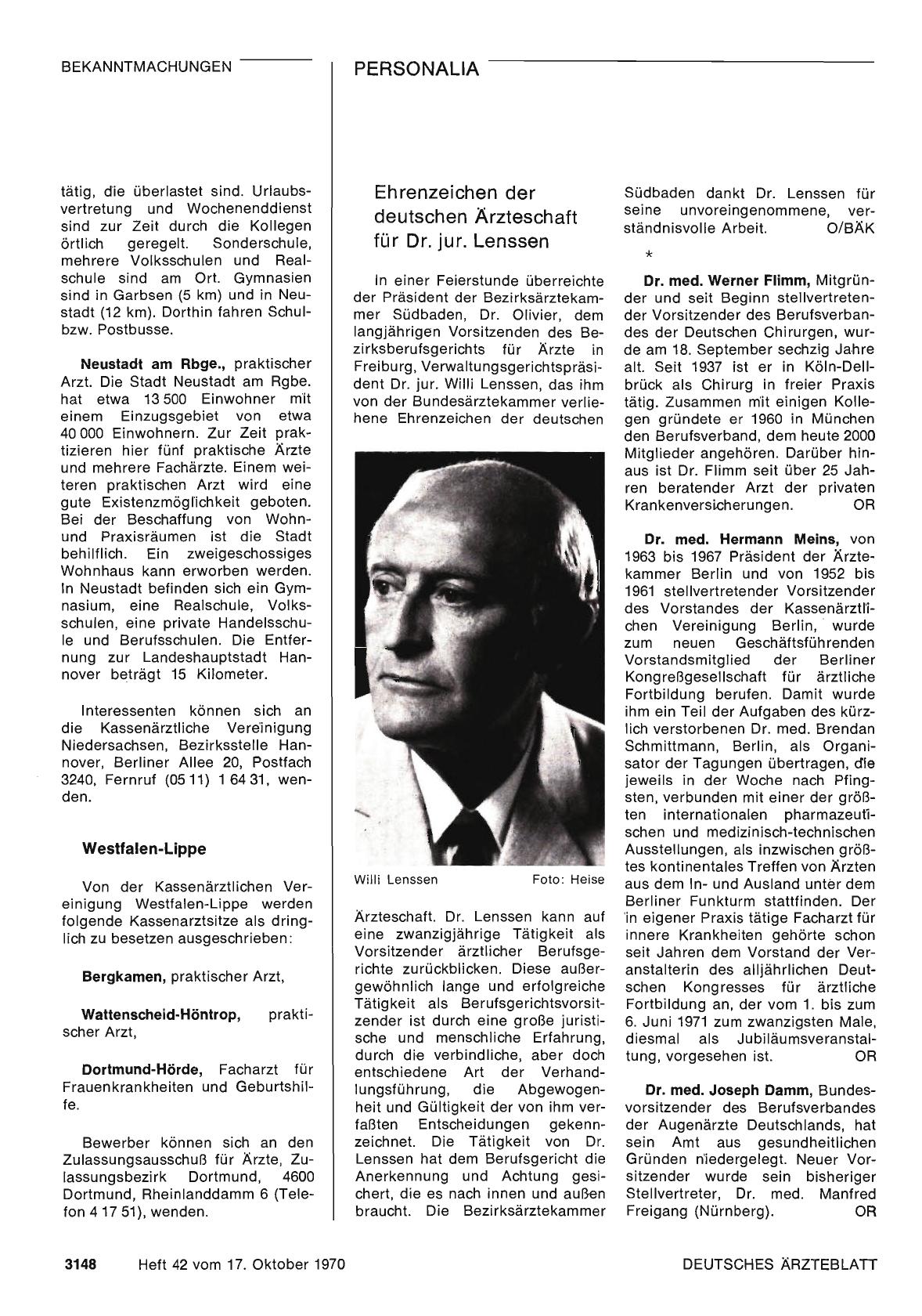 Vorschauseite 1: Dr. med. Werner Flimm / Dr. med. Hermann Meins / Dr. med. Joseph Damm