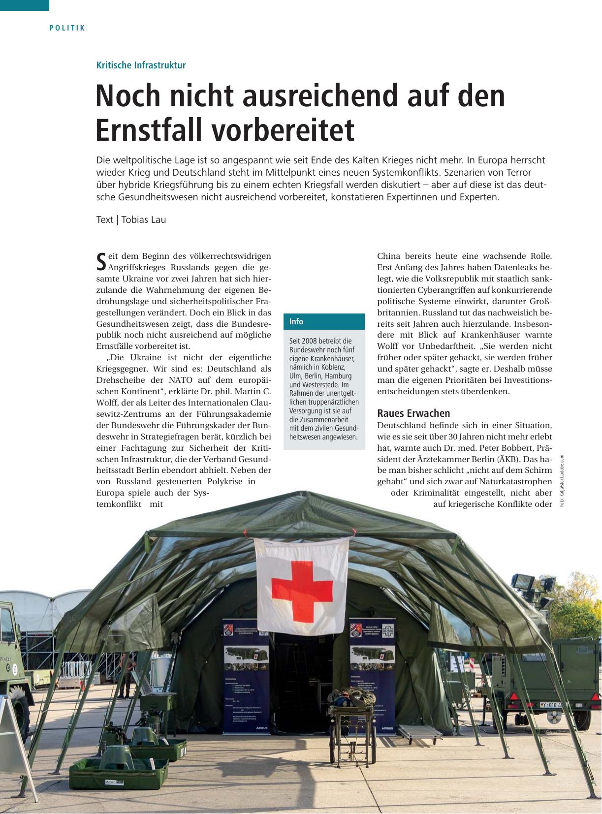 Vorschauseite 1: Kritische Infrastruktur: Noch nicht ausreichend auf den Ernstfall vorbereitet