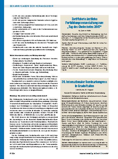 Vorschauseite 1: 39. Internationaler Seminarkongress in Grado/Italien