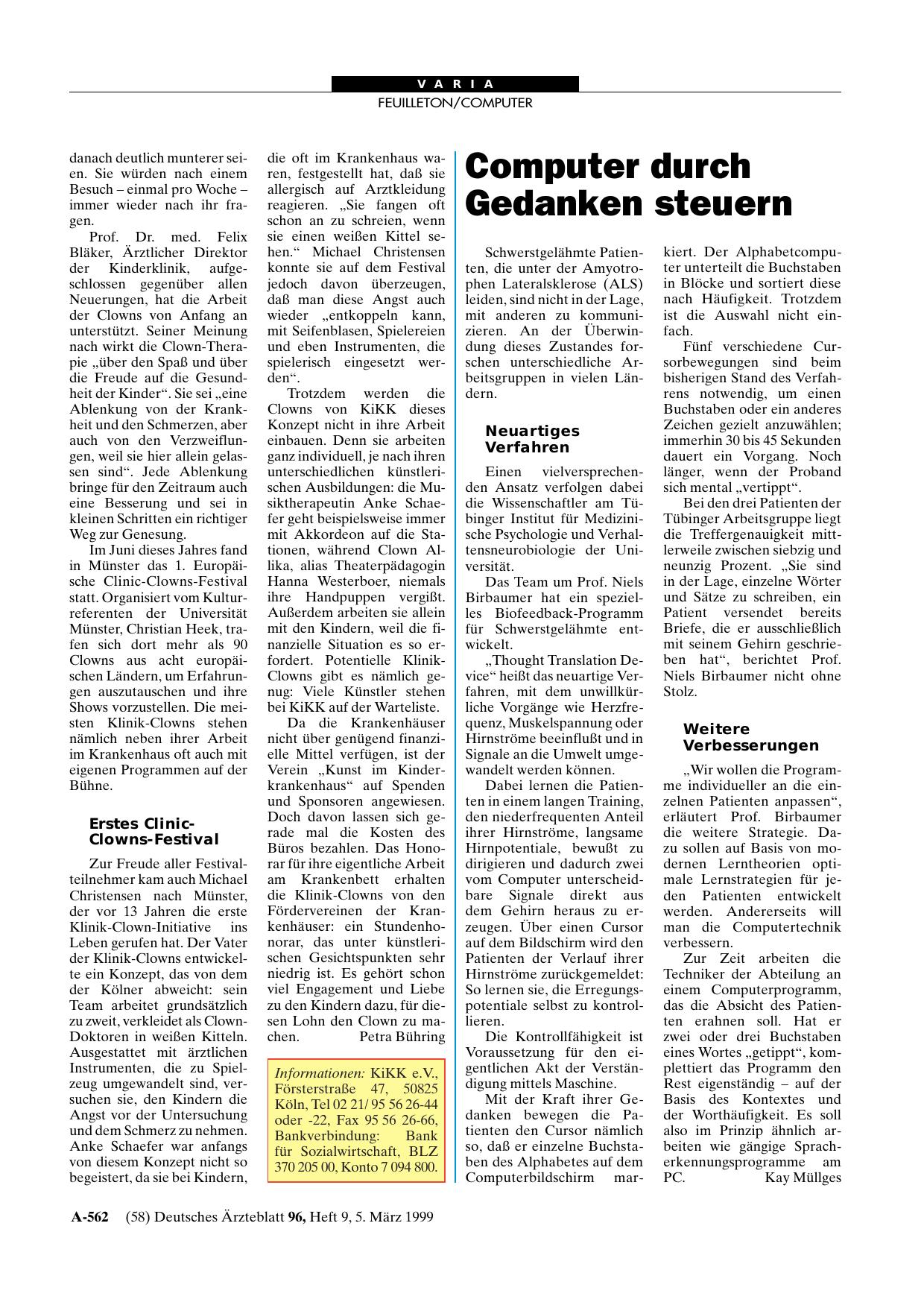 Vorschauseite 1: Computer durch Gedanken steuern