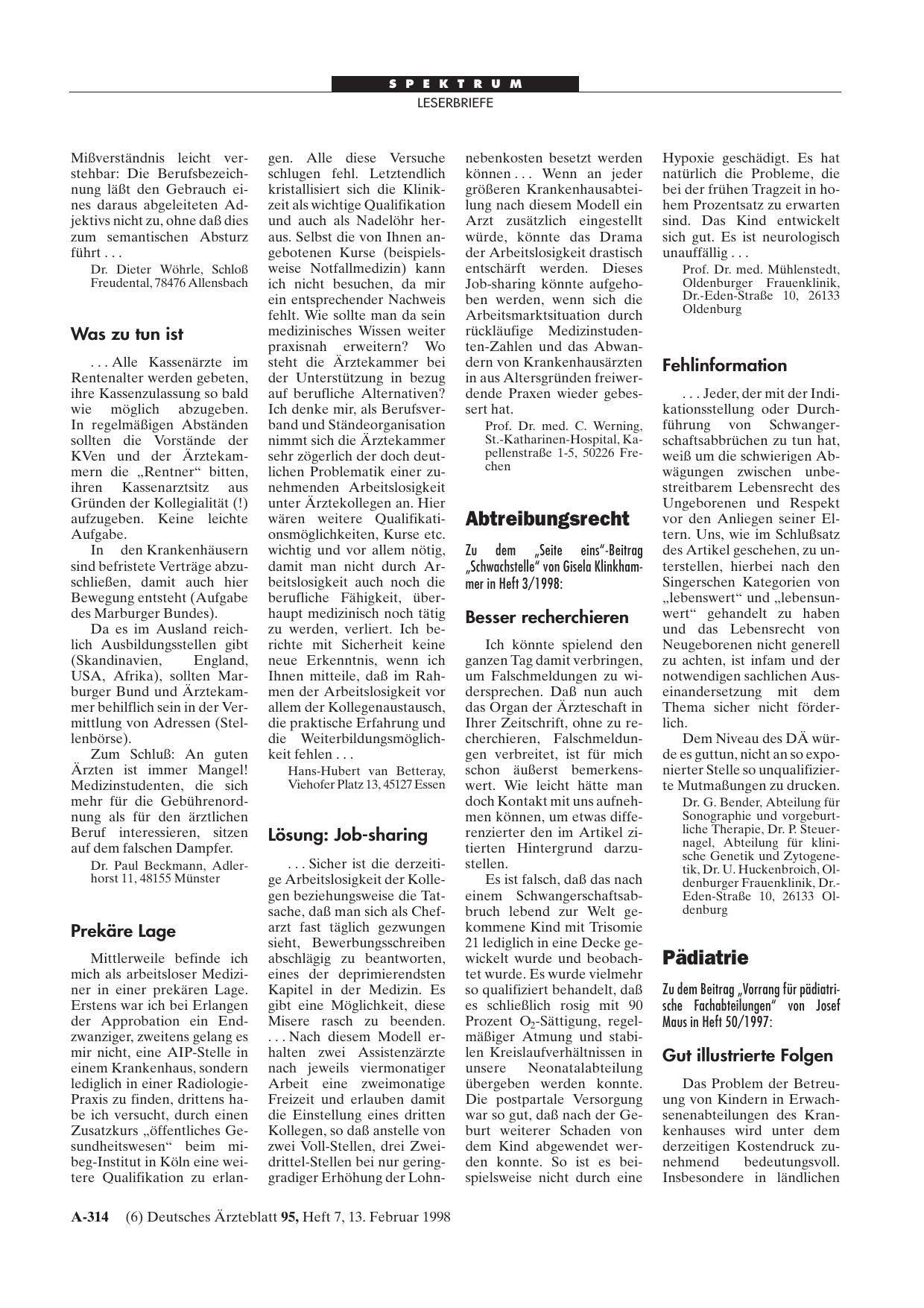 Vorschauseite 1: Arbeitslosigkeit – Lösung: Job-sharing