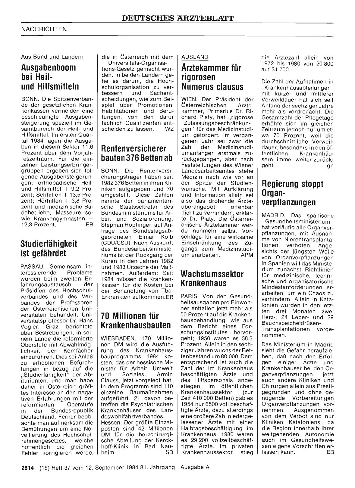 Vorschauseite 1: Ausgabenboom bei Heilund Hilfsmitteln