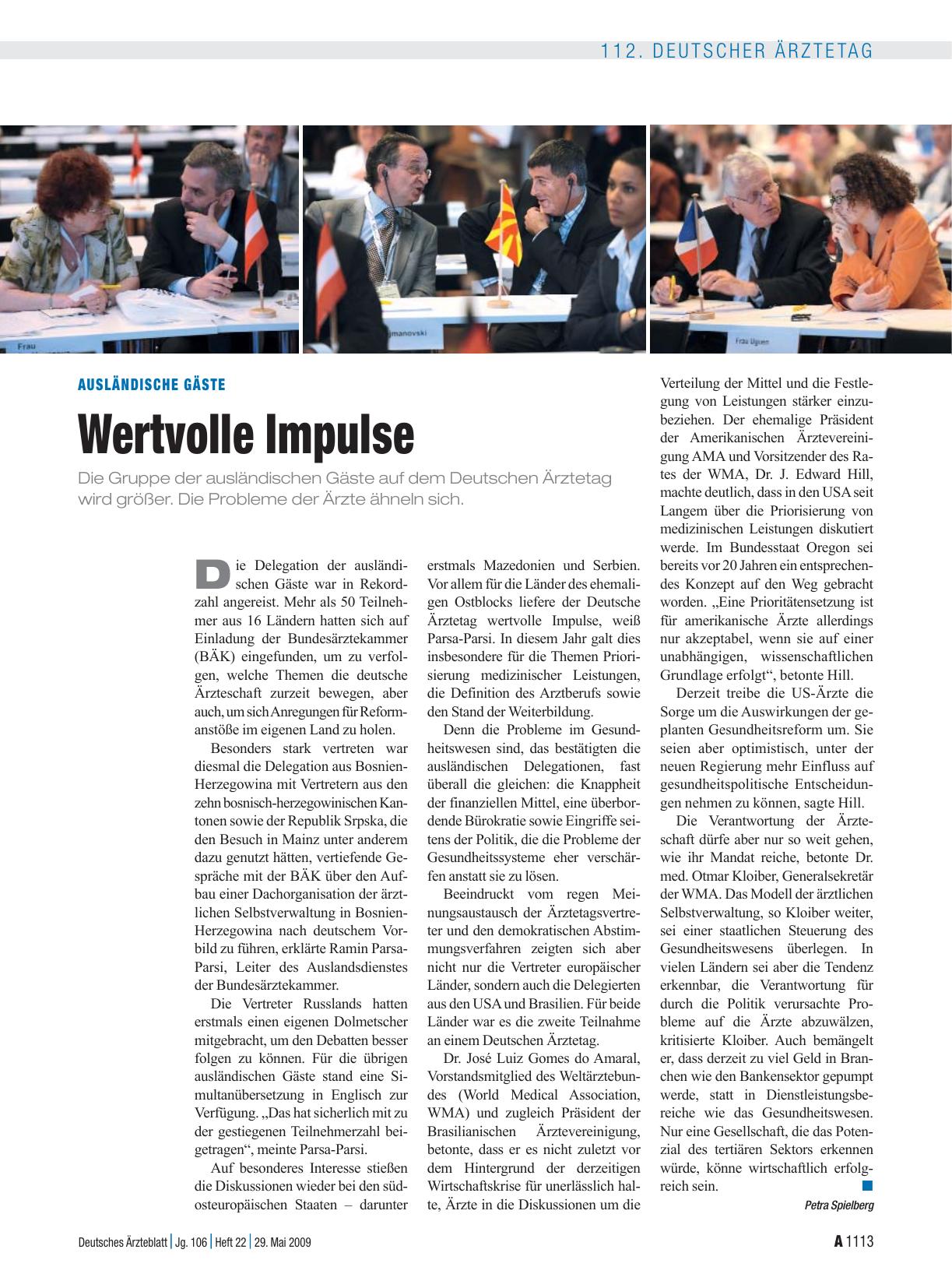 Vorschauseite 1: Ausländische Gäste: Wertvolle Impulse