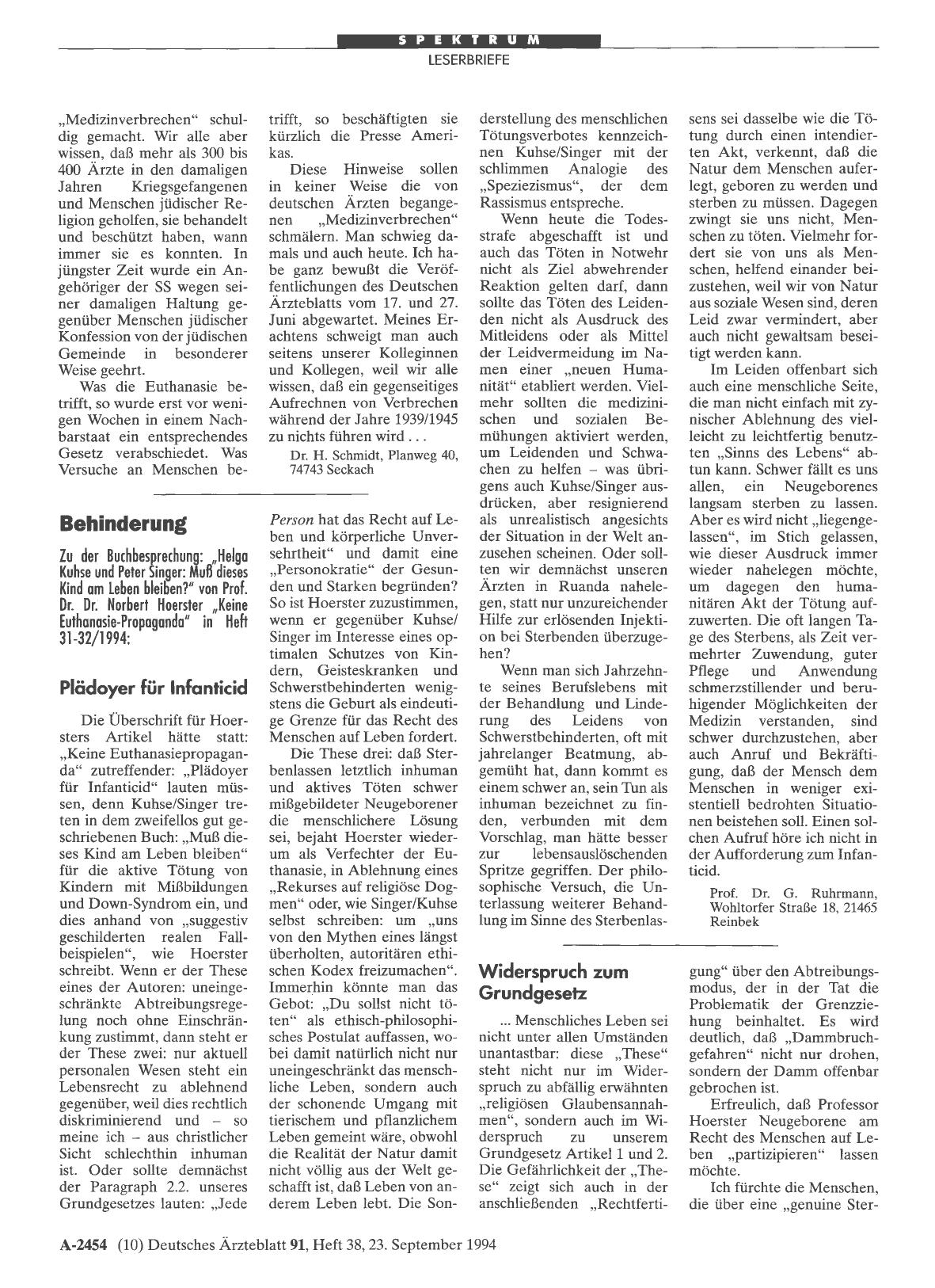 Vorschauseite 1: Behinderung: Widerspruch zum Grundgesetz