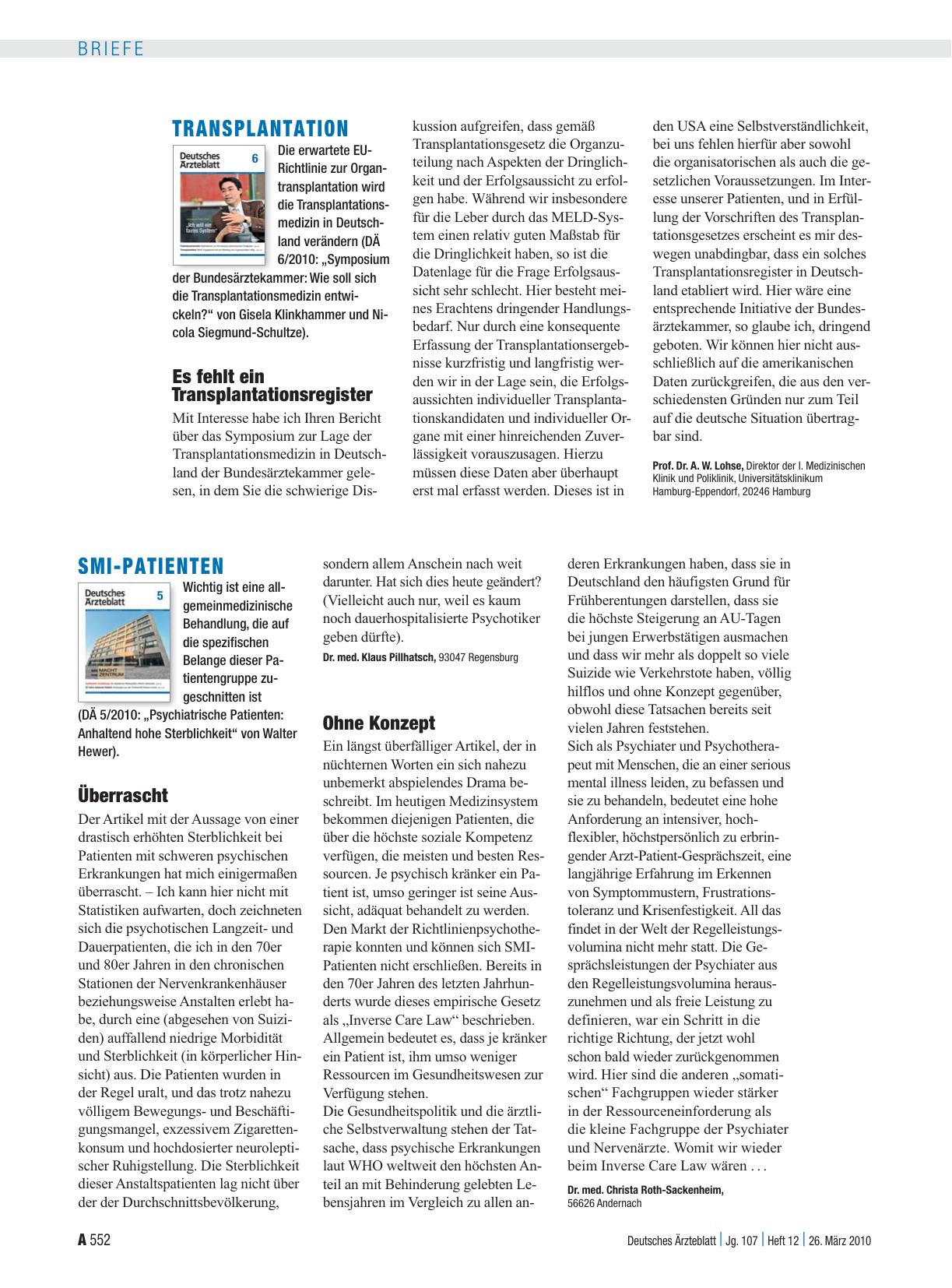 Vorschauseite 1: SMI-Patienten: Überrascht