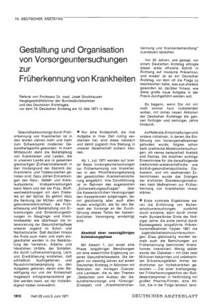 Vorschauseite 1: Gestaltung und Organisation von Vorsorgeuntersuchungen zur Früherkennung von Krankheiten