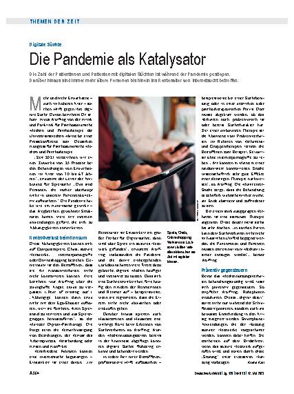 Vorschauseite 1: Digitale Süchte: Die Pandemie als Katalysator