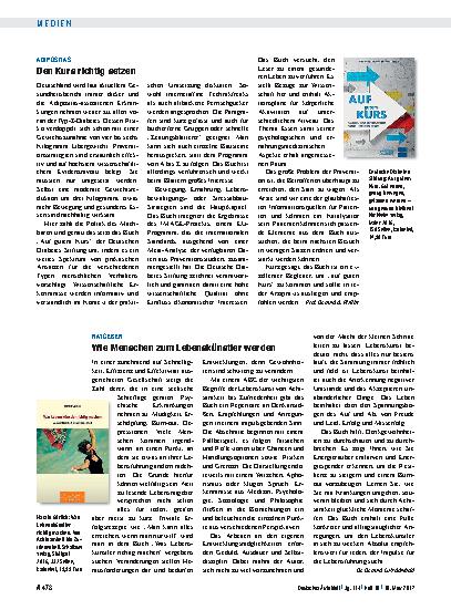 Vorschauseite 1: Adipositas: Den Kurs richtig setzen
