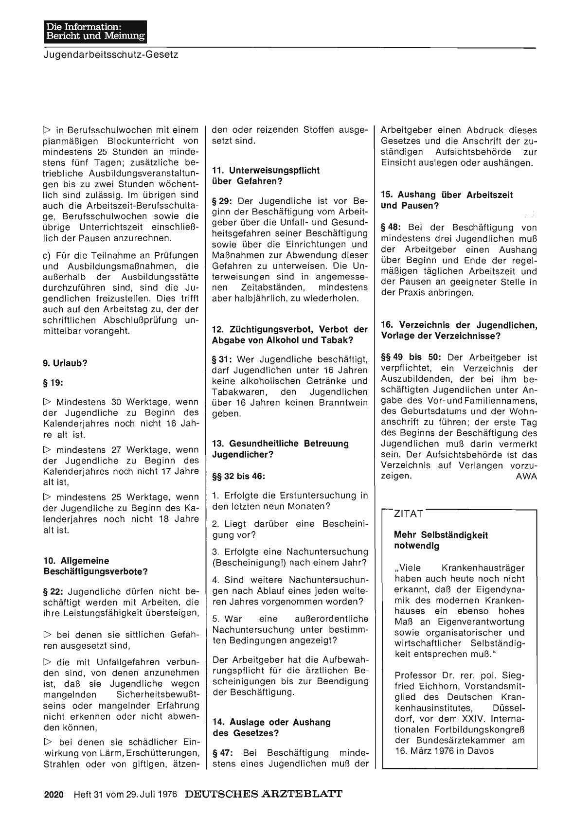 Vorschauseite 1: Mehr Selbständigkeit notwendig