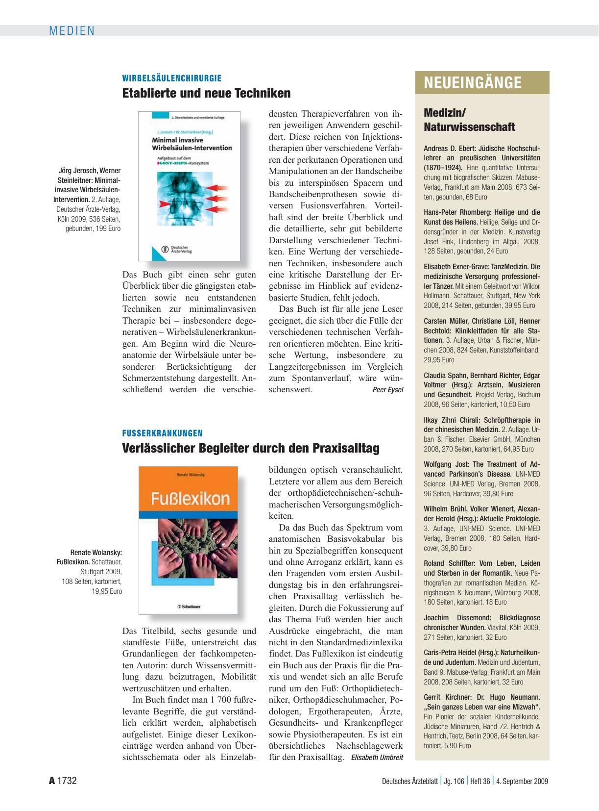 Vorschauseite 1: Neueingänge: Medizin/Naturwissenschaft