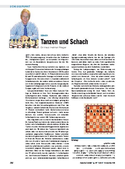 Vorschauseite 1: Schach: Tanzen und Schach