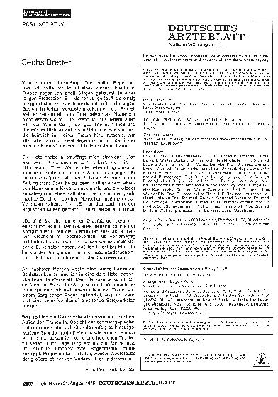 Vorschauseite 1: Sechs Bretter