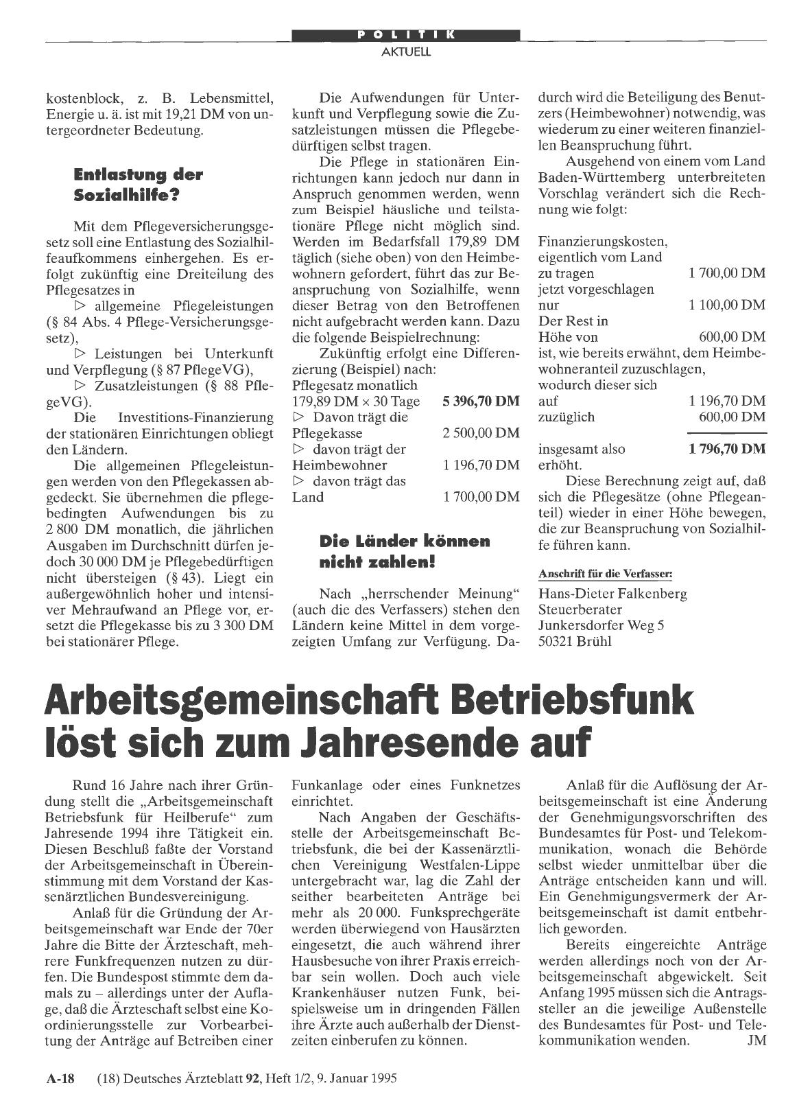 Vorschauseite 1: Arbeitsgemeinschaft Betriebsfunk löst sich zum Jahresende auf