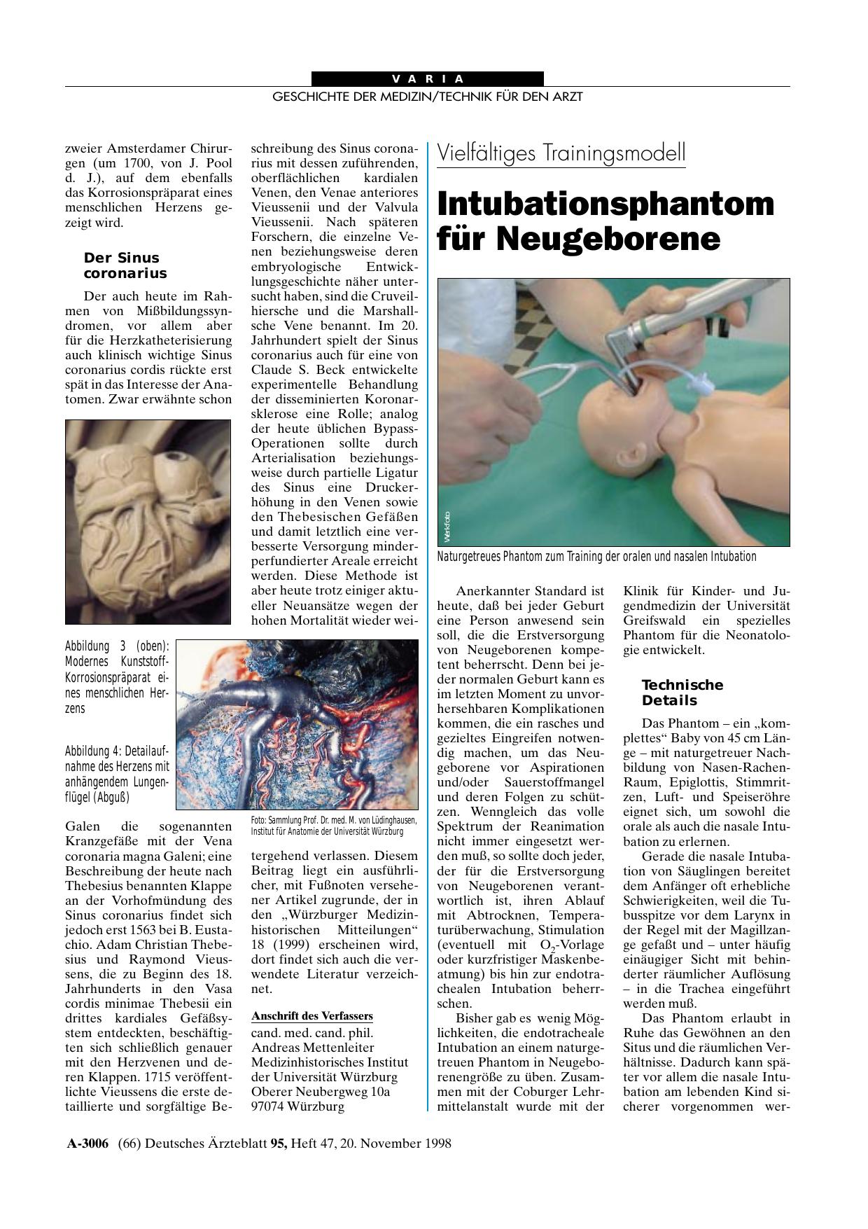 Vorschauseite 1: Vielfältiges Trainingsmodell: Intubationsphantom für Neugeborene