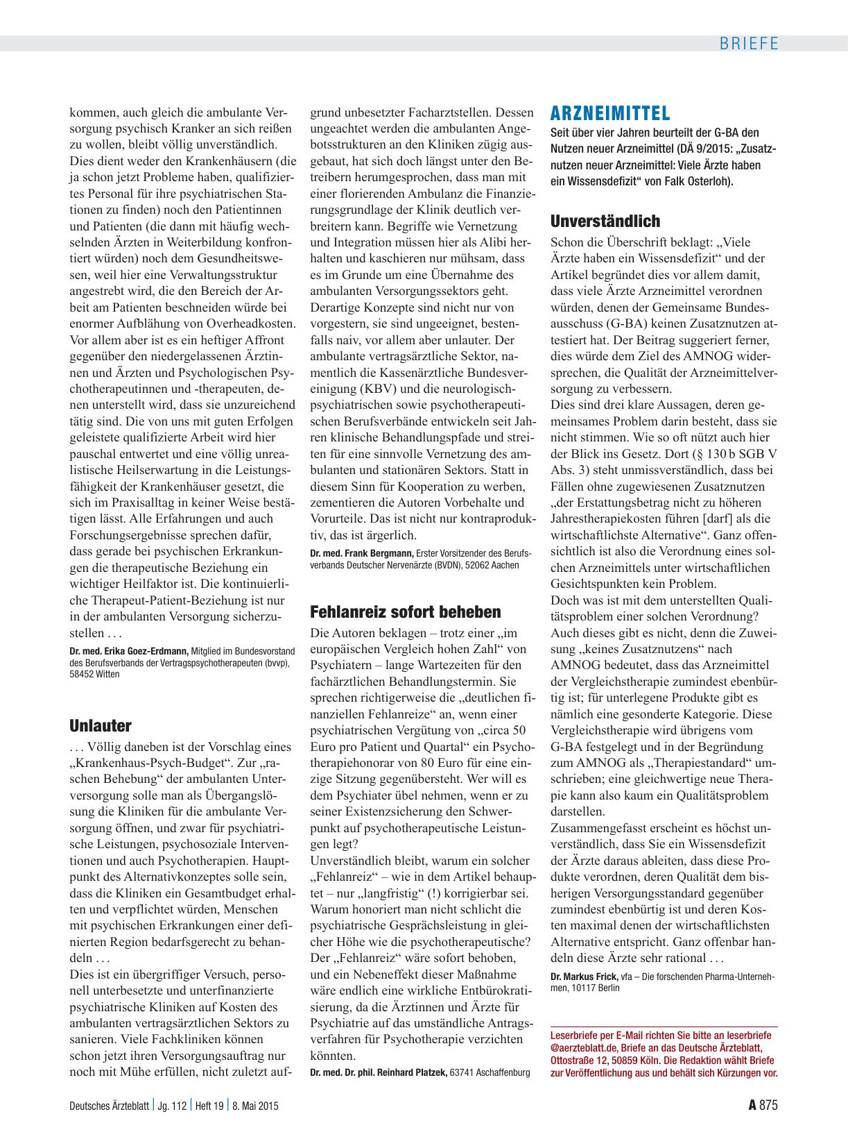 Vorschauseite 1: Psychiatrie: Unlauter