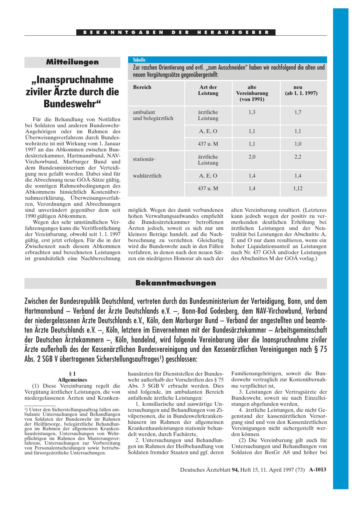 Vorschauseite 1: Bekanntmachungen