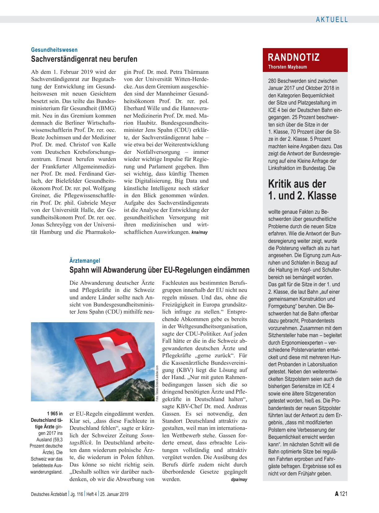 Vorschauseite 1: Gesundheitswesen: Sachverständigenrat neu berufen