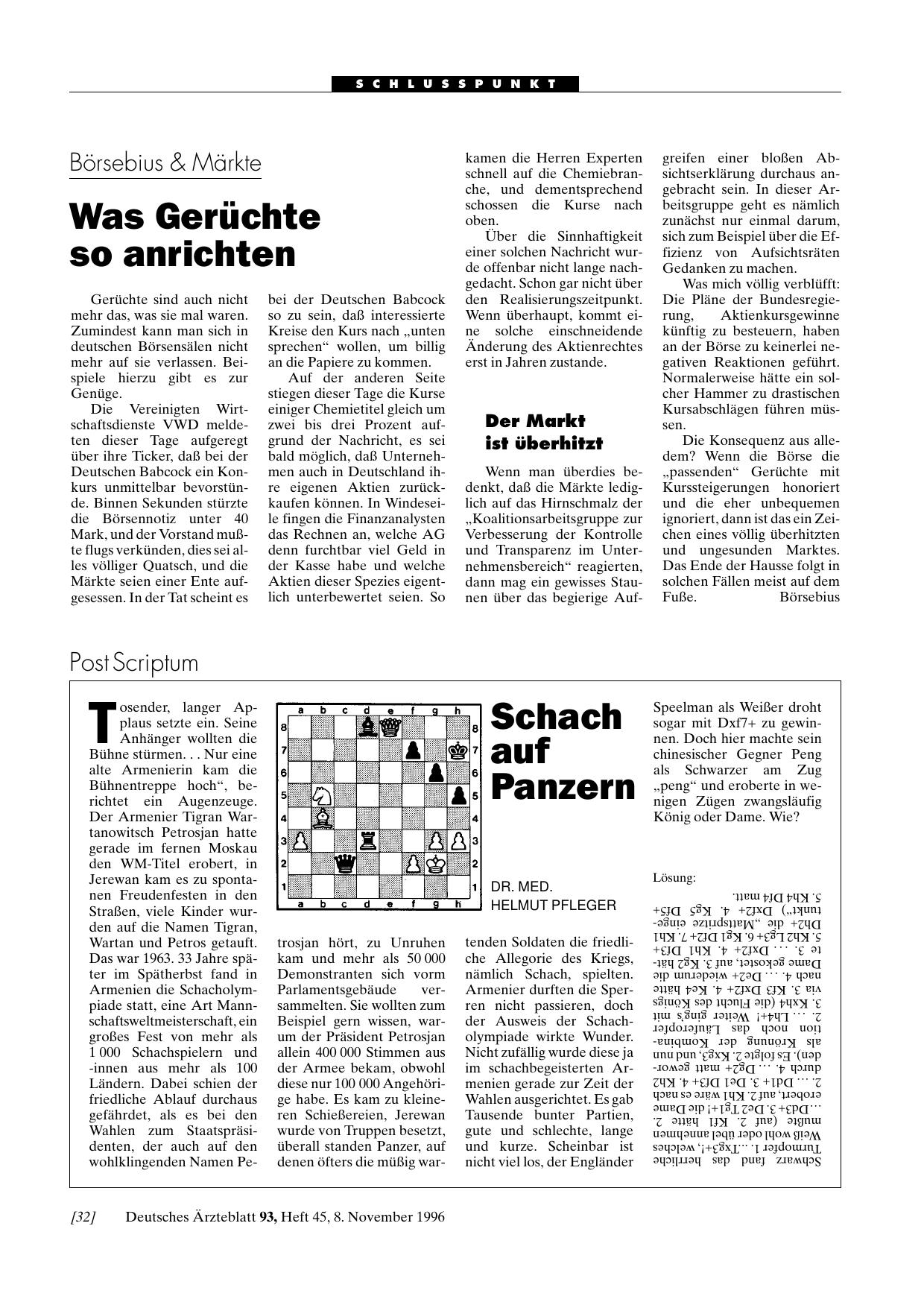 Vorschauseite 1: Börsebius & Märkte: Was Gerüchte so anrichten