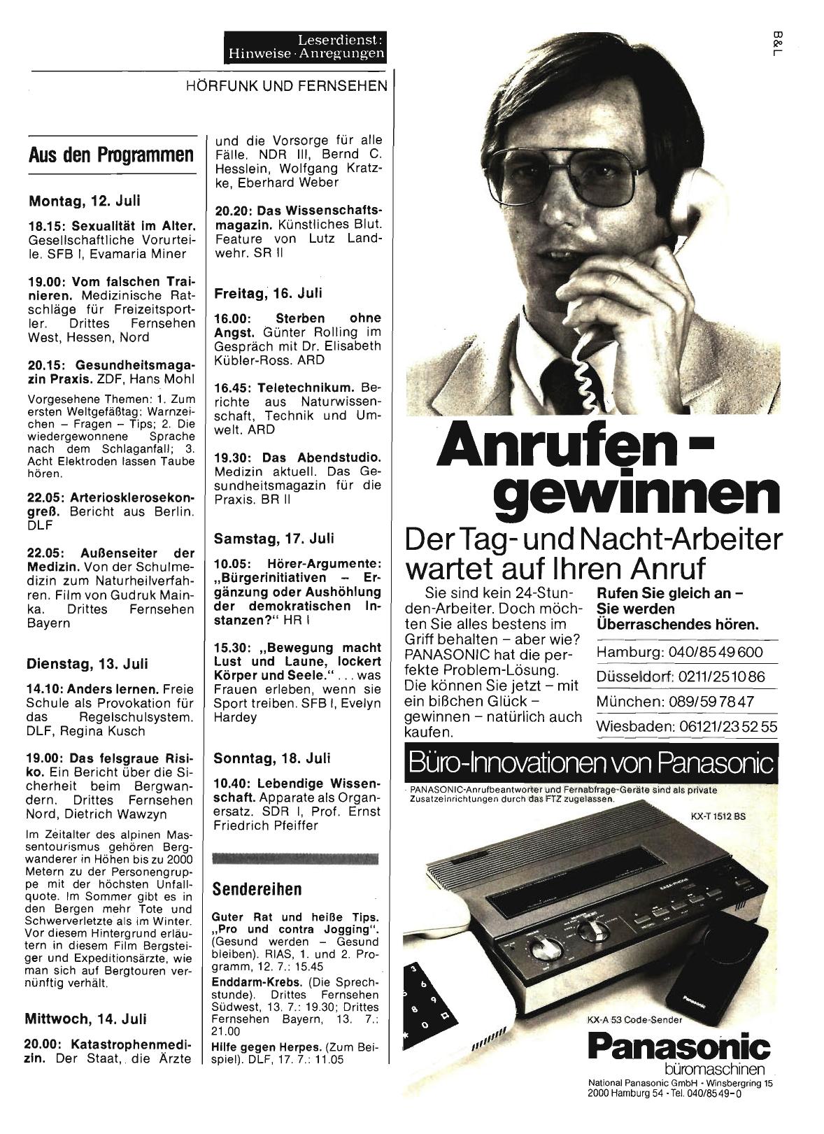 Vorschauseite 1: Aus den Programmen