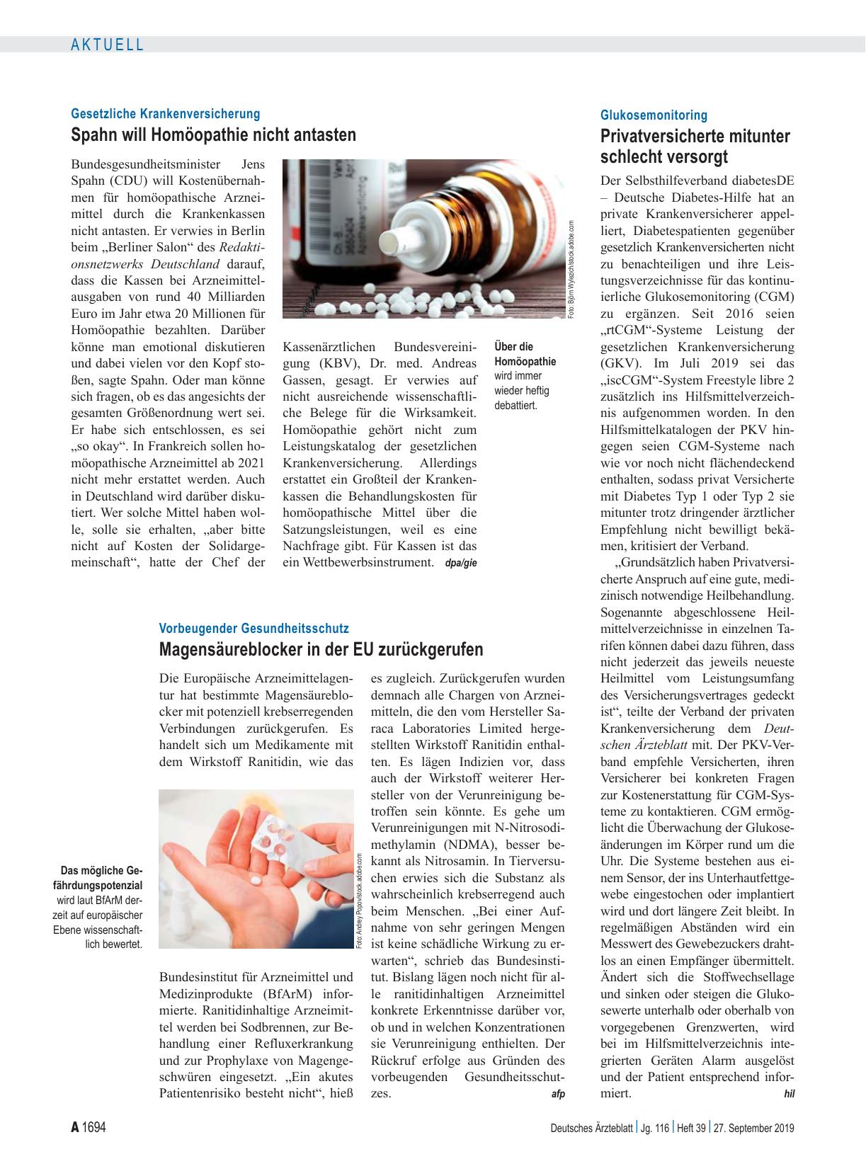 Vorschauseite 1: Glukosemonitoring: Privatversicherte mitunter schlecht versorgt