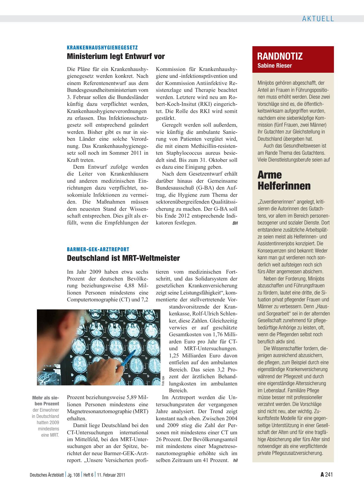 Vorschauseite 1: Randnotiz: Arme Helferinnen