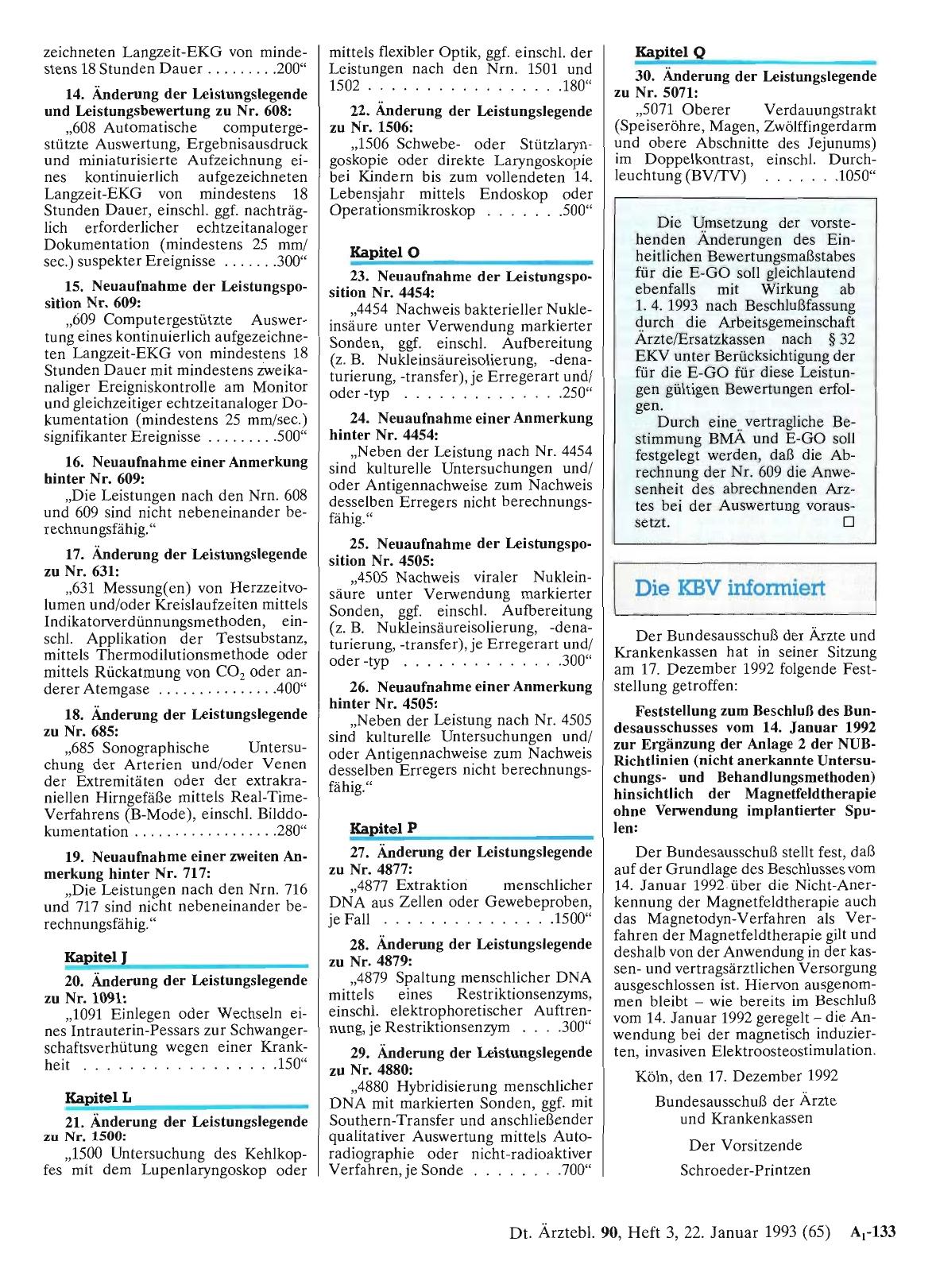 Vorschauseite 1: Die KBV informiert
