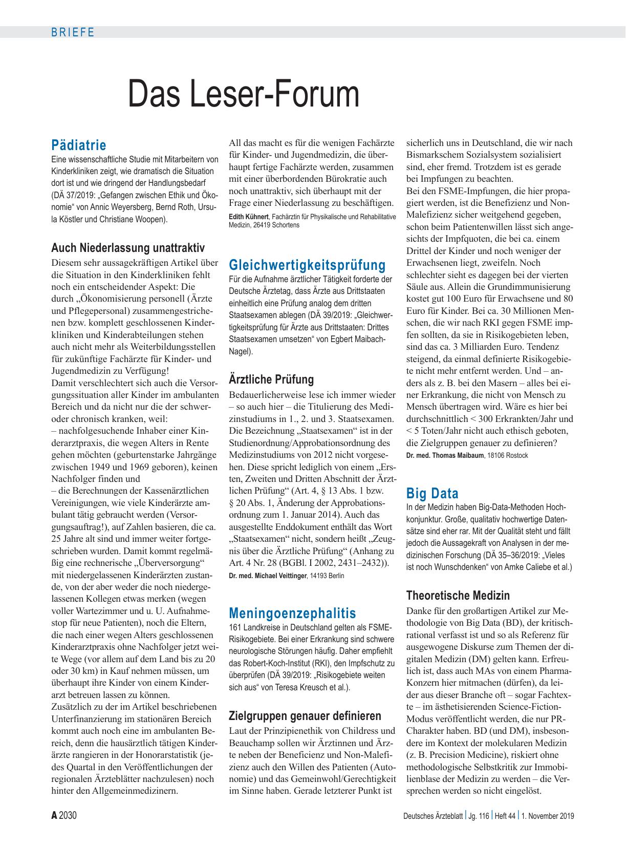 Vorschauseite 1: Pädiatrie: Auch Niederlassung unattraktiv
