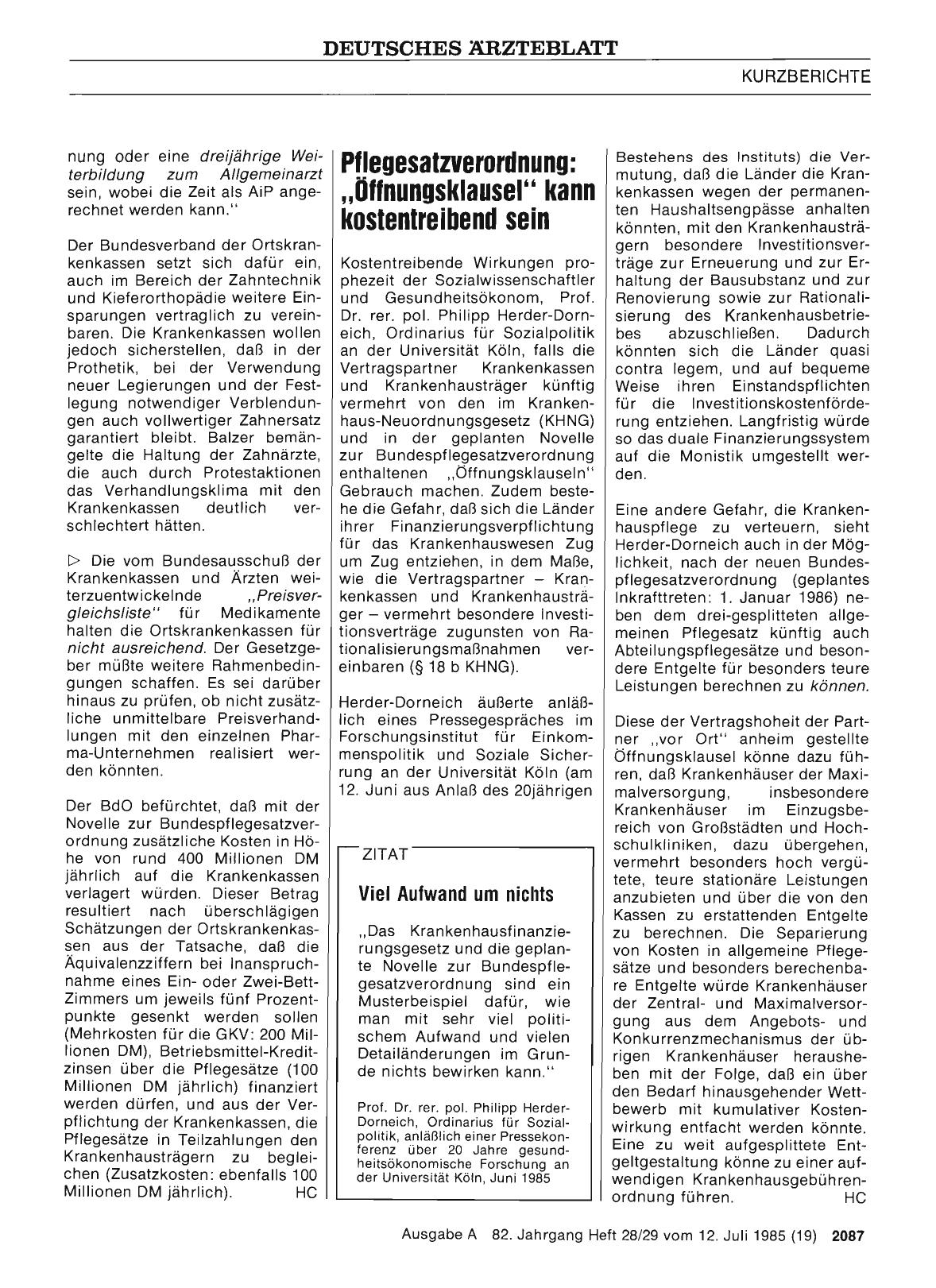 Vorschauseite 1: Pflegesatzverordnung: „Öffnungsklausel“ kann kostentreibend sein