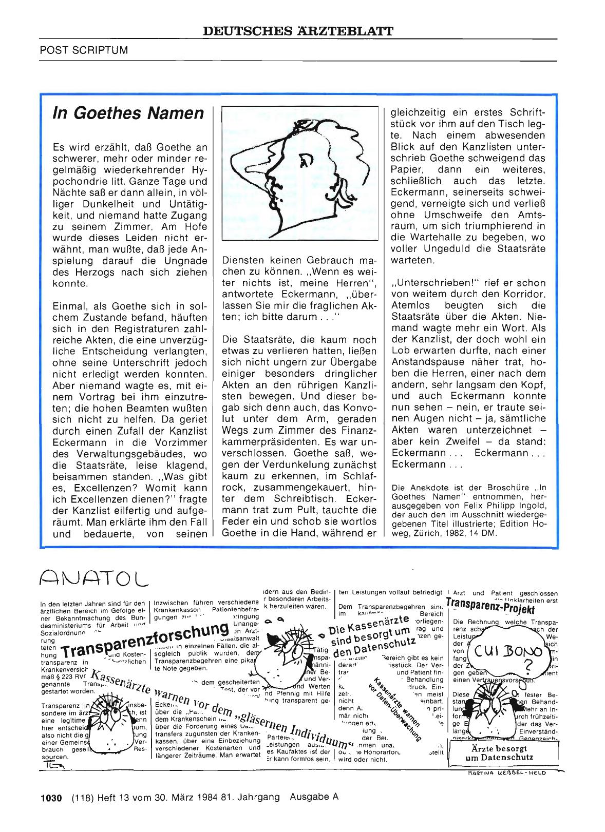 Vorschauseite 1: In Goethes Namen