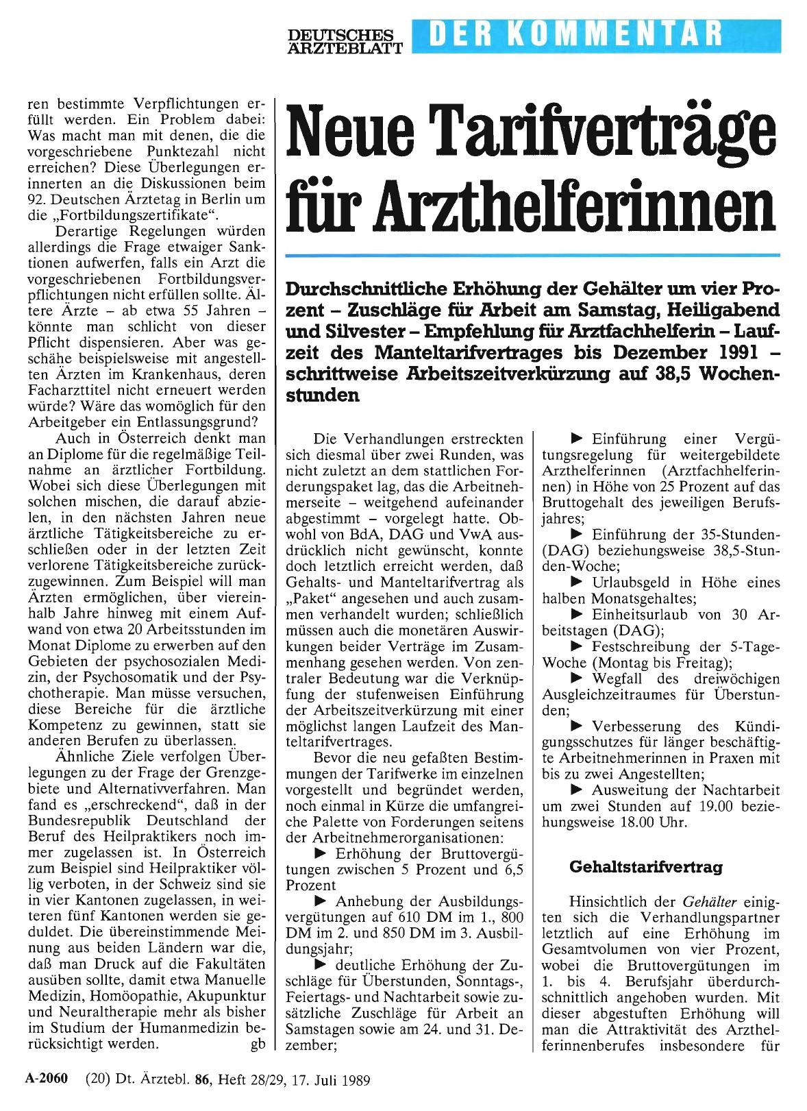 Vorschauseite 1: Neue Tarifverträge für Arzthelferinnen