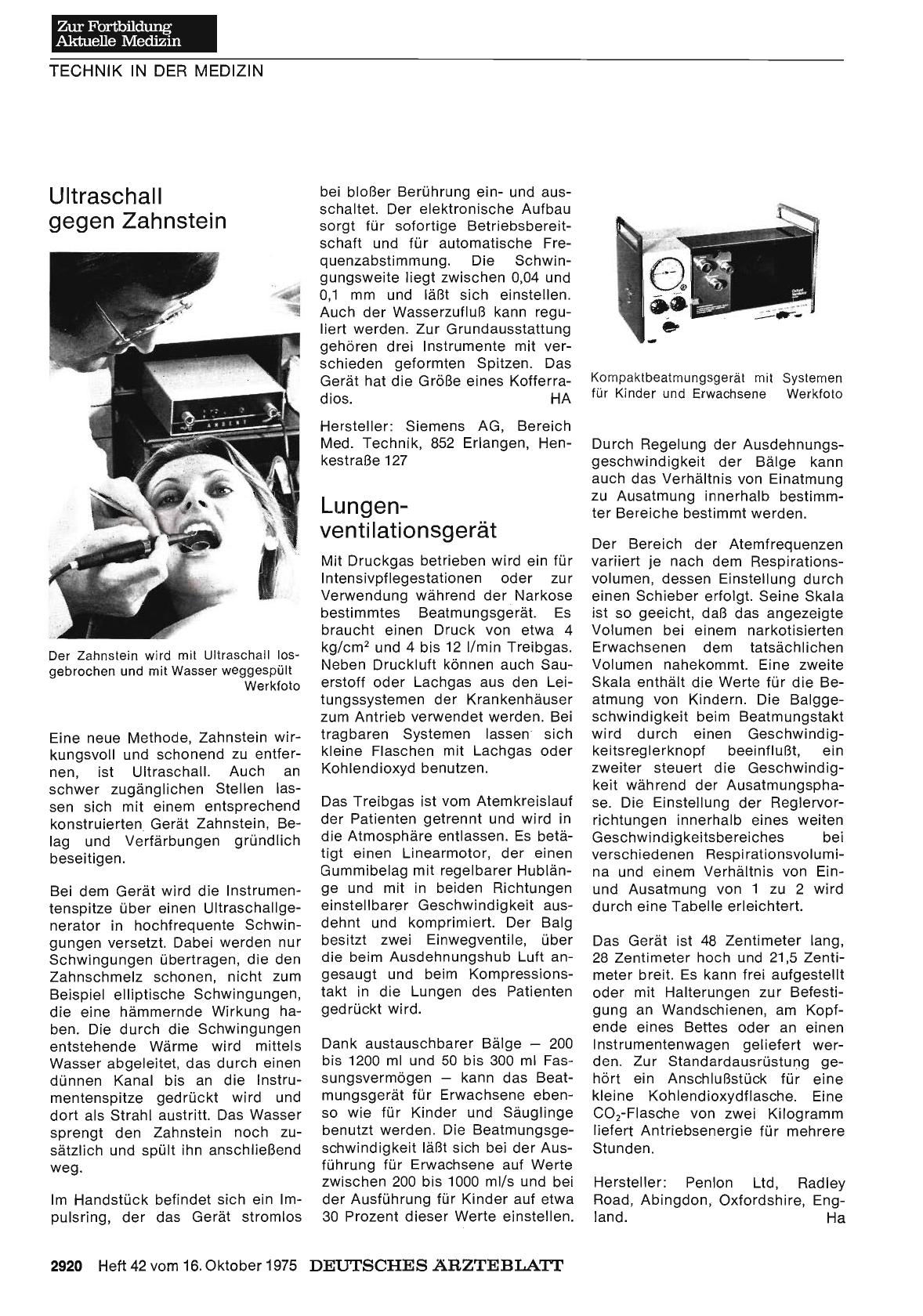 Vorschauseite 1: Lungenventilationsgerät