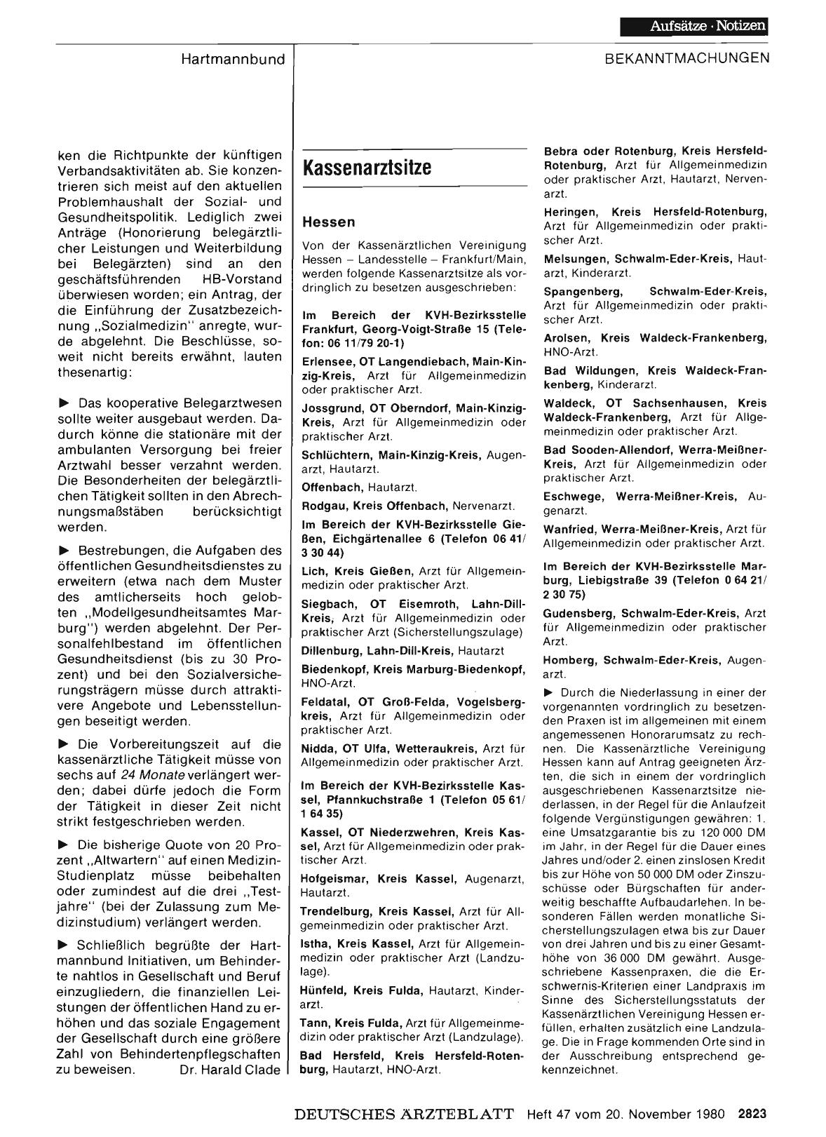 Vorschauseite 1: Kassenarztsitze