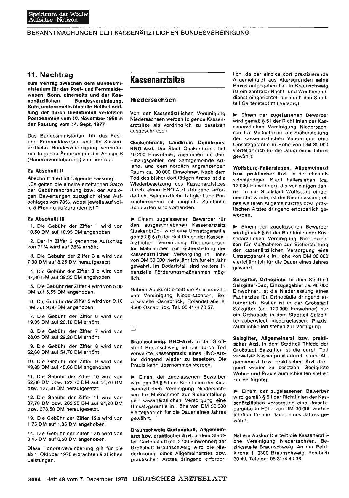 Vorschauseite 1: Kassenarztsitze