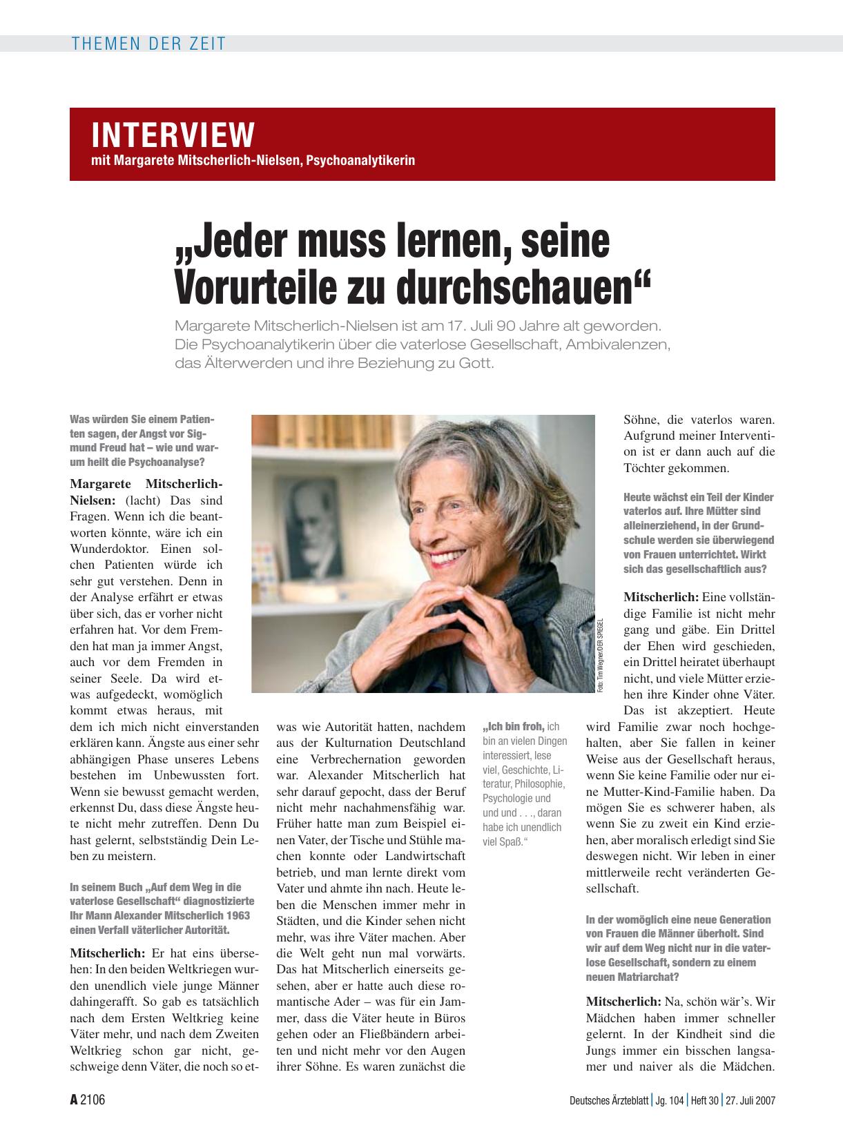 Vorschauseite 1: „Jeder muss lernen, seine Vorurteile zu durchschauen“