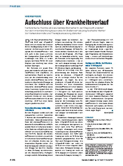 Vorschauseite 1: Herzinsuffizienz: Aufschluss über Krankheitsverlauf