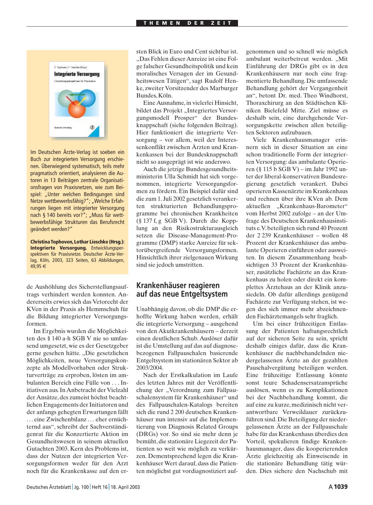 Vorschauseite 1: Integrierte Versorgung
