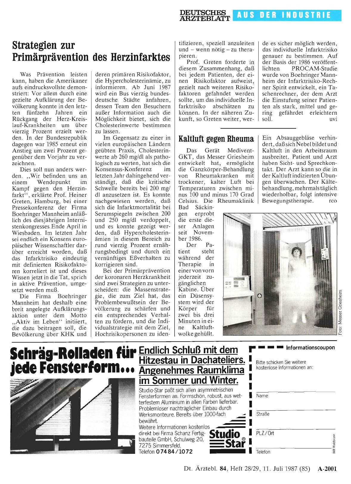 Vorschauseite 1: Kaltluft gegen Rheuma