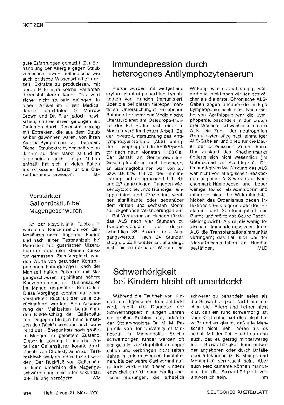 Vorschauseite 1: Immundepression durch heterogenes Antilymphozytenserum