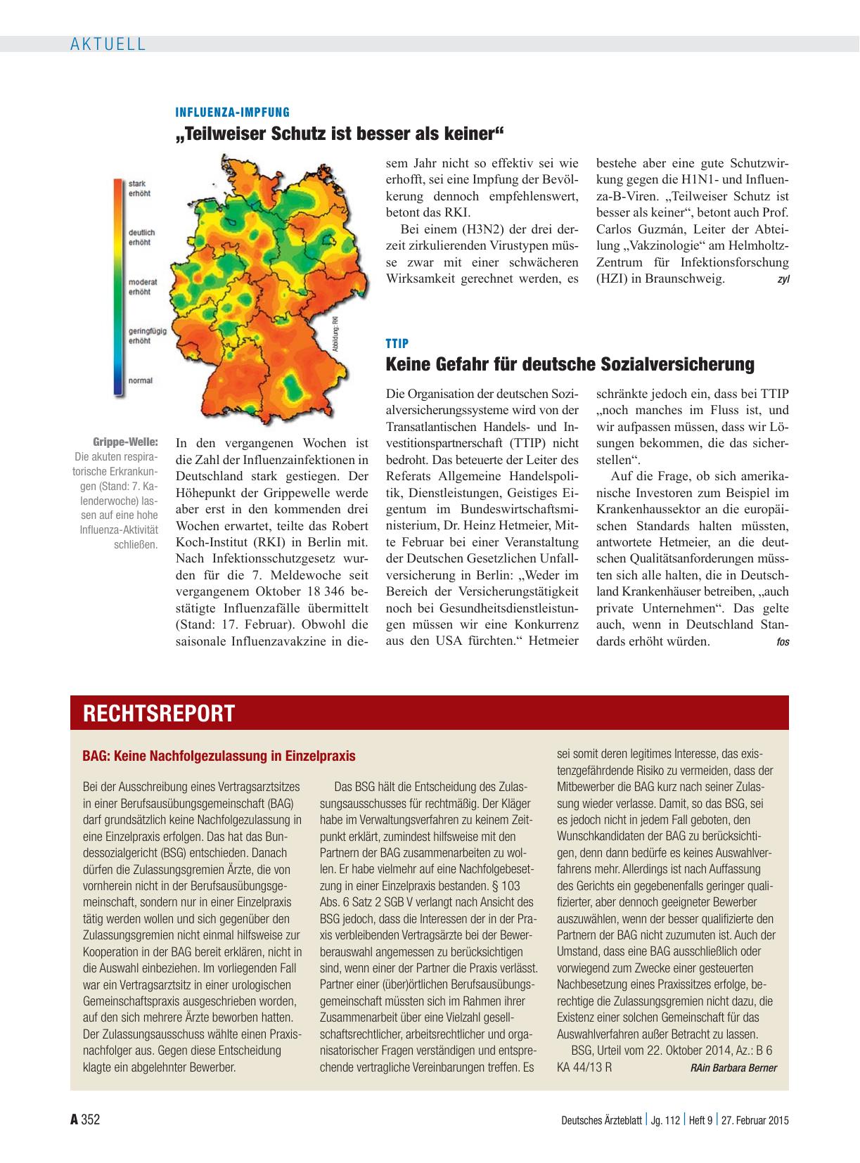 Vorschauseite 1: Influenza-Impfung: „Teilweiser Schutz ist besser als keiner“
