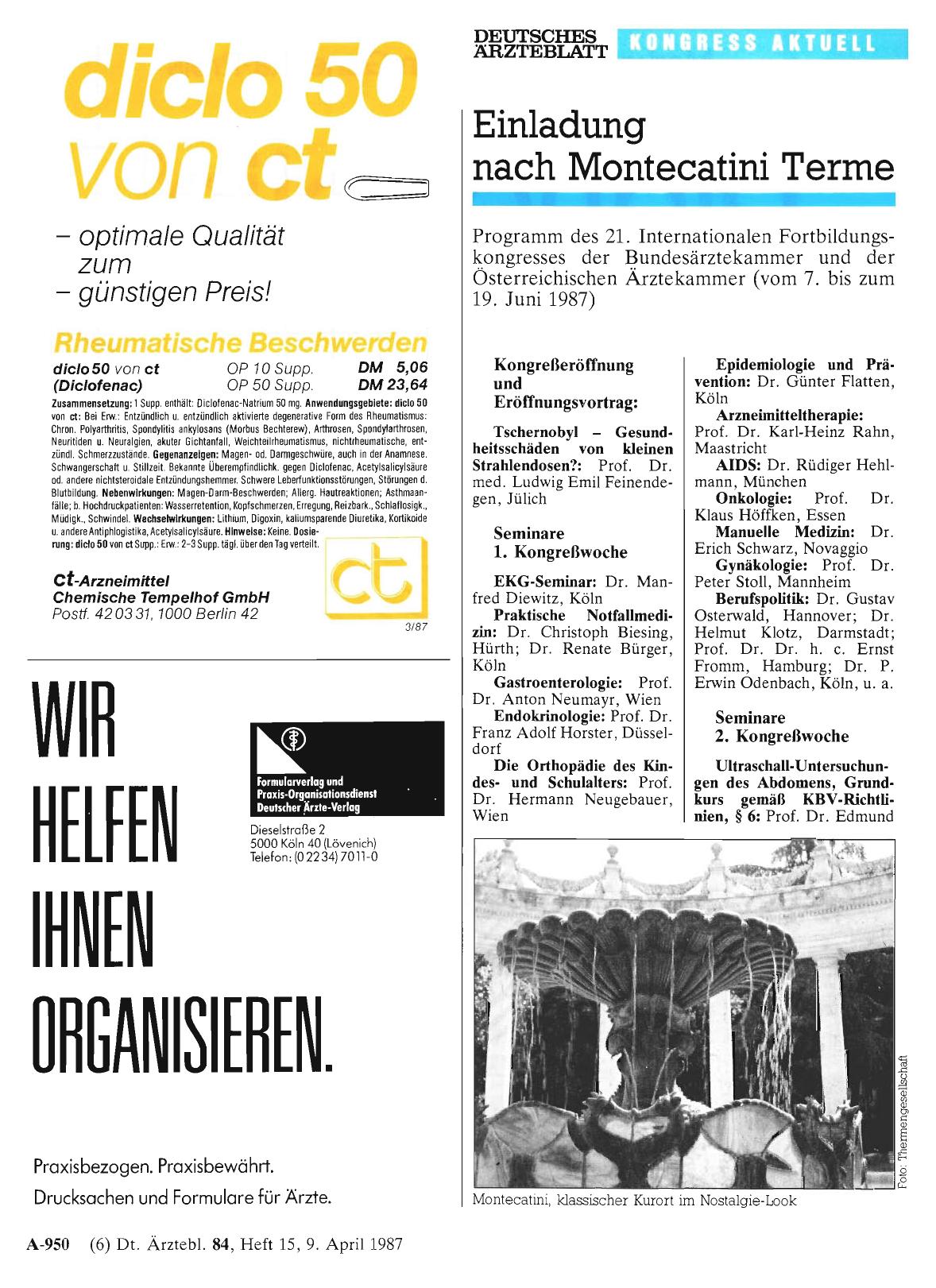 Vorschauseite 1: Einladung nach Montecatini Terme