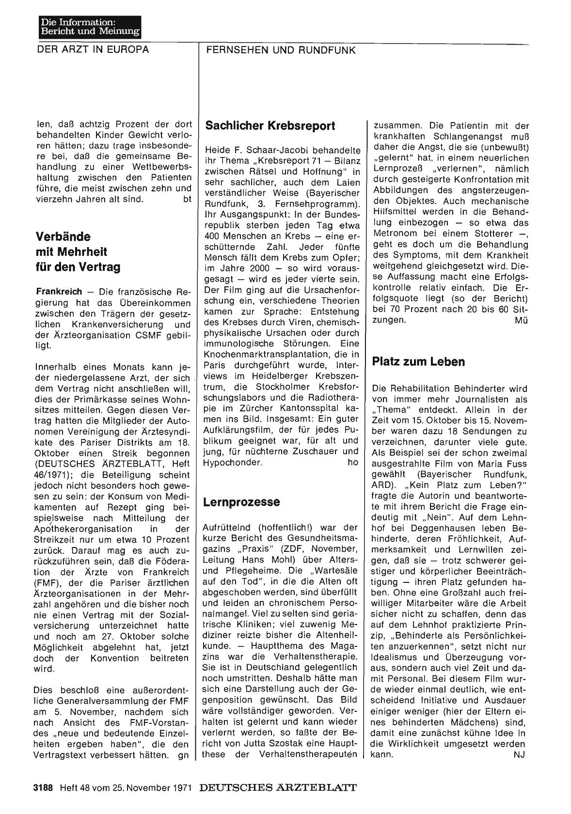 Vorschauseite 1: Verbände mit Mehrheit für den Vertrag