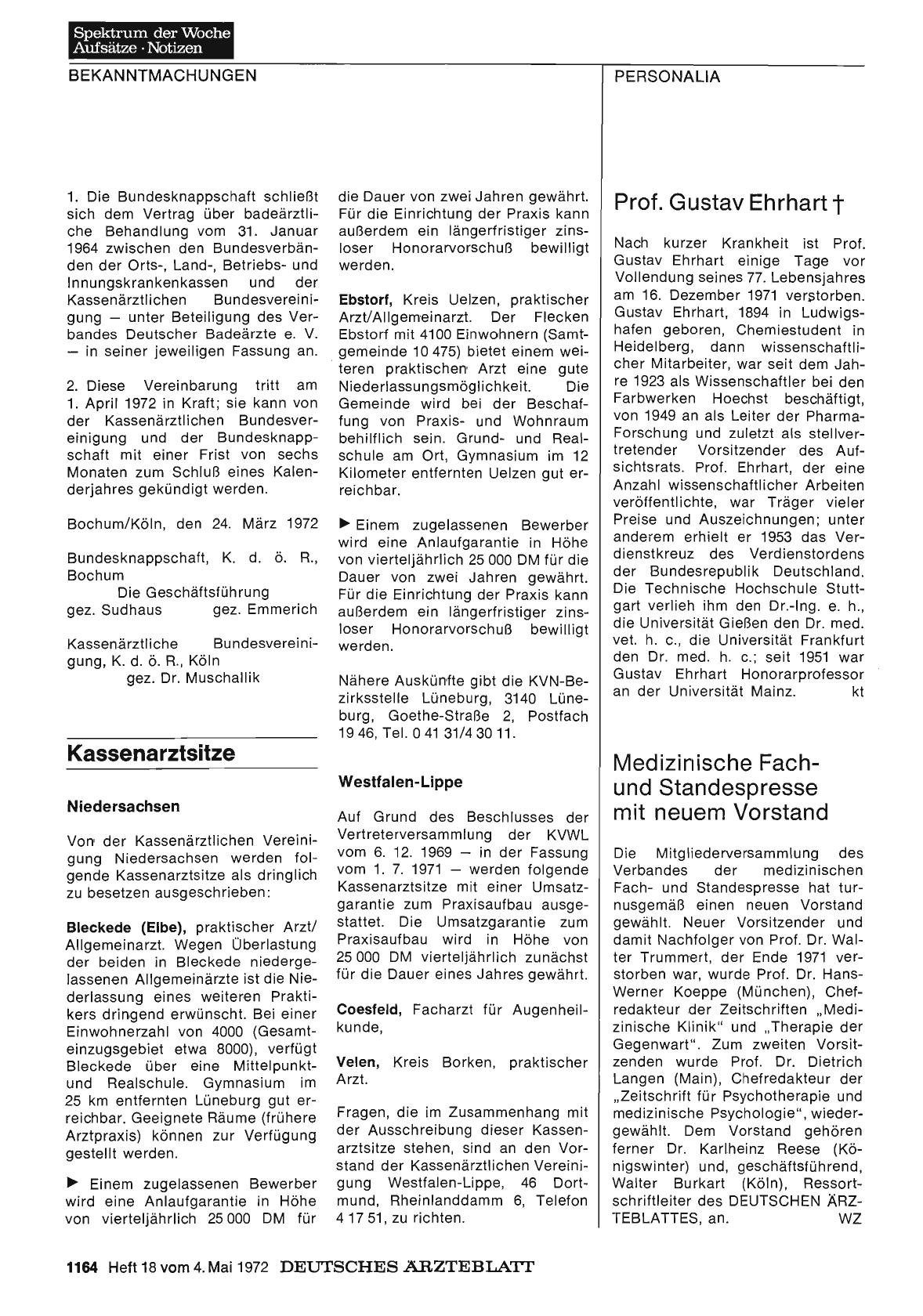 Vorschauseite 1: Kassenarztsitze