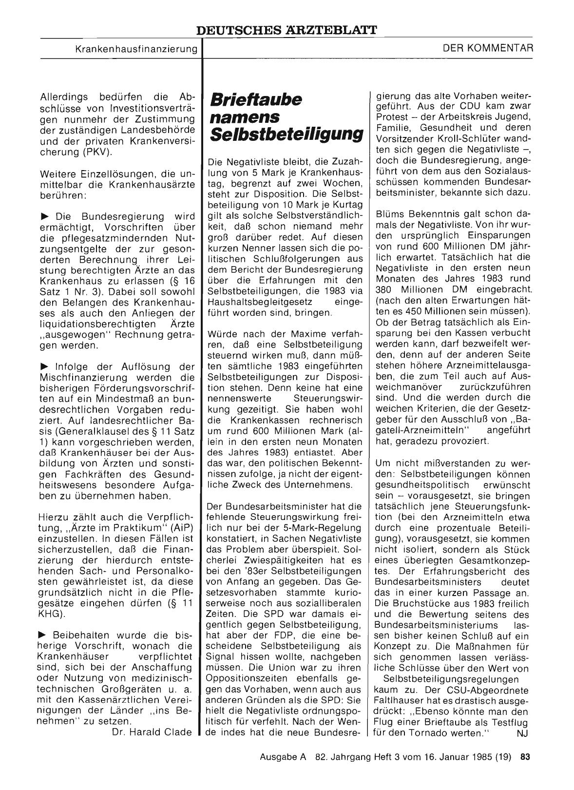Vorschauseite 1: Brieftaube namens Selbstbeteiligung