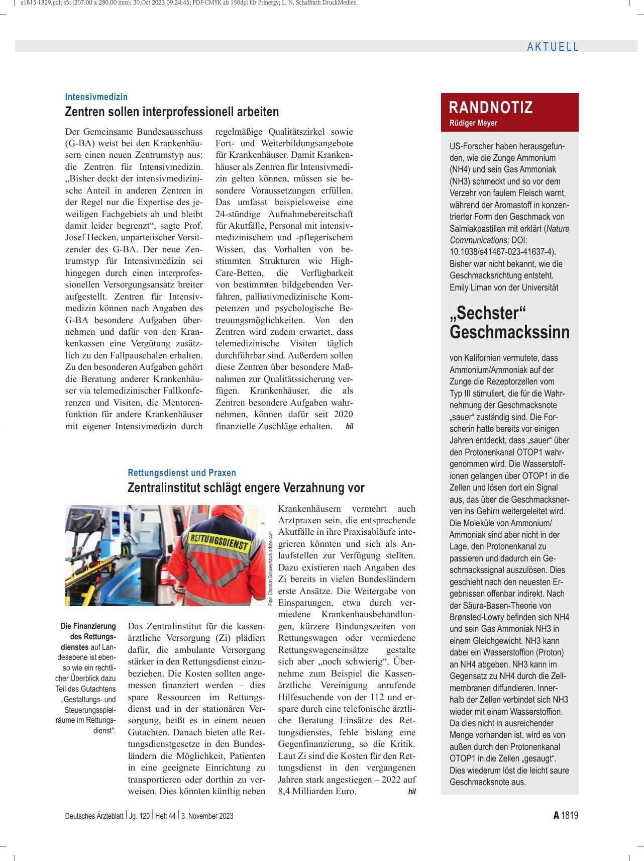 Vorschauseite 1: Randnotiz: „Sechster“ Geschmackssinn