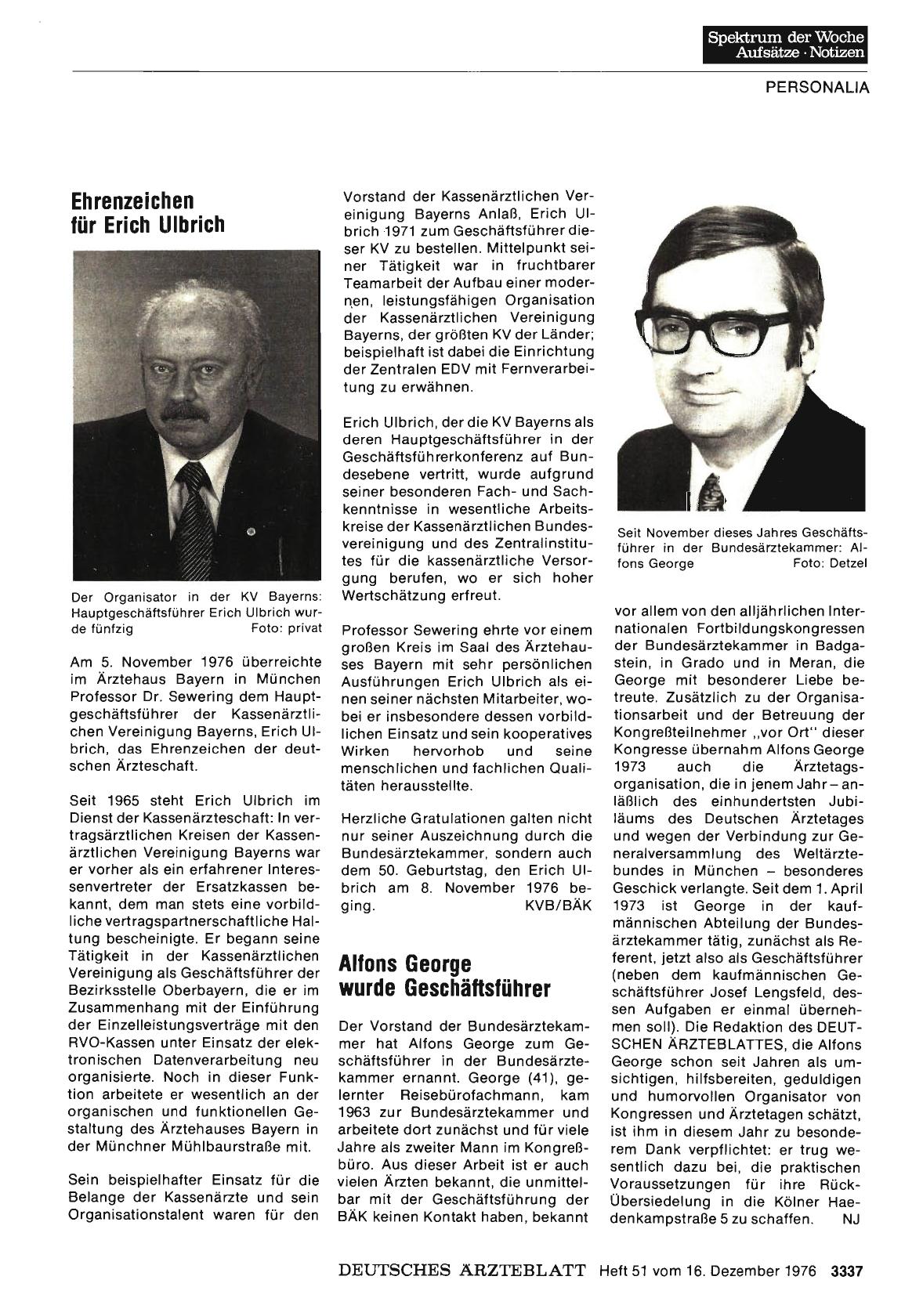 Vorschauseite 1: Alfons George wurde Geschäftsführer